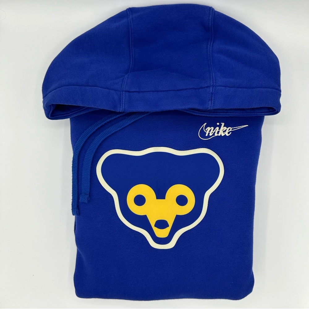 Chicago Cubs Nike Cooperstown Mashup Logo Club Pullover Hoodie - Men's